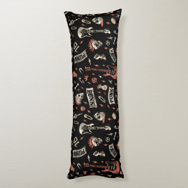 Punk Sten Mönster - Bold & Rebellious Stil Kroppskudde (Baksidan (Vertikal))