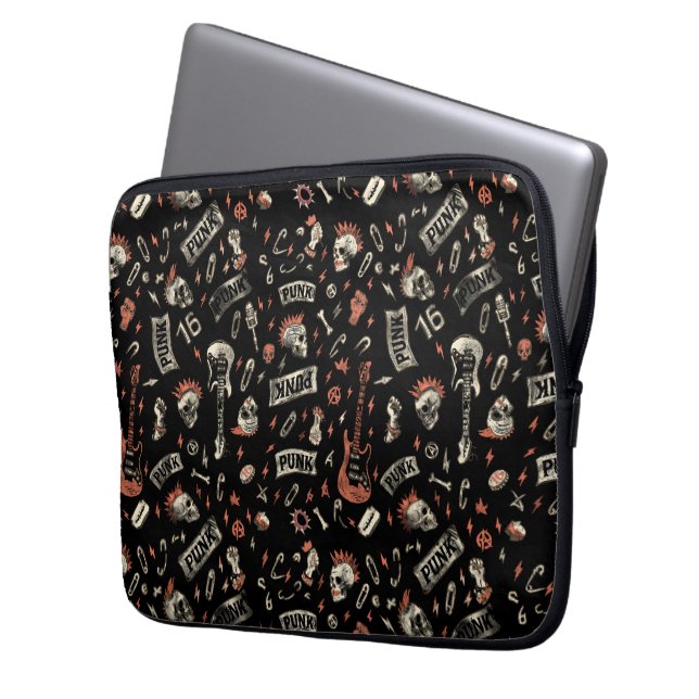 Punk Sten Mönster - djärv och rebellisk Laptop Fodral (Framsidan Vänster)