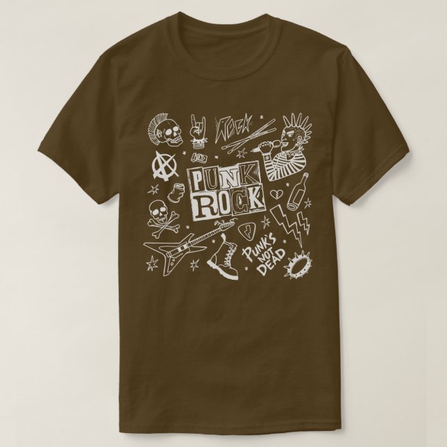 Punk Sten på Rockstjärna Buddy-konsert Skeleton Ha T Shirt (Design framsida)