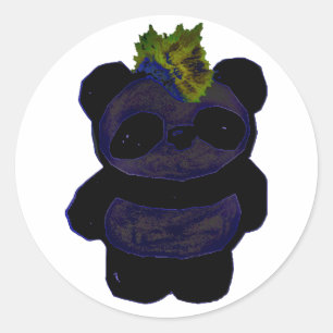 Punk Sten Panda 2 Runt Klistermärke