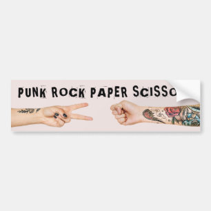 Punk Sten Papprare Scissors Coola Roligt Bildekal