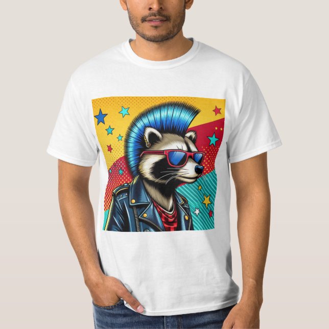 PUNK STEN RACCOON 3 T SHIRT (Framsida)