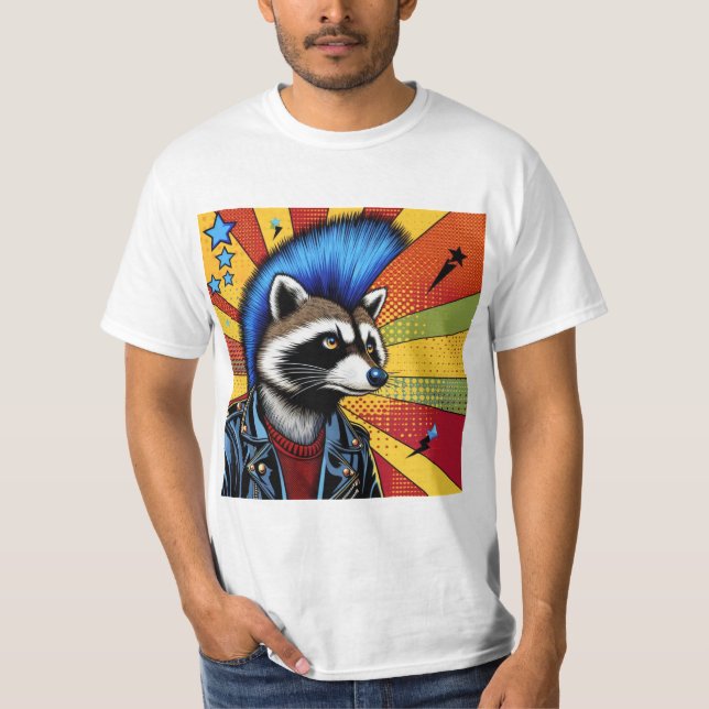 PUNK STEN RACCOON 4 T SHIRT (Framsida)