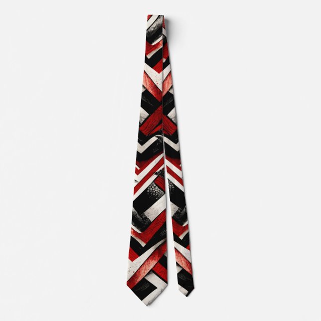 Punk Sten Red Black White Grunge Mönster Slips (Framsida)