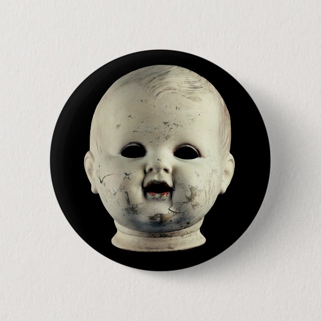 Punk Sten Scary Baby Doll Head Haunted Knapp (Framsida)