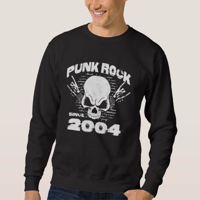 Punk Sten sedan 2004 - Skull Sten Händer 20:e föde Lång Ärmad Tröja (Framsida)
