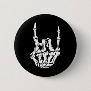 Punk Sten Skeleton Coola Rocker Halloween Manar Kv Knapp