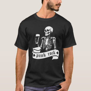 punk sten skelett t shirt