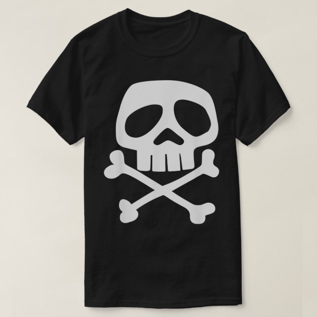 Punk Sten Skull och Bones 1980 s Punk Sten Misfit T Shirt (Design framsida)