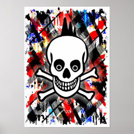 Punk Sten Skull Poster