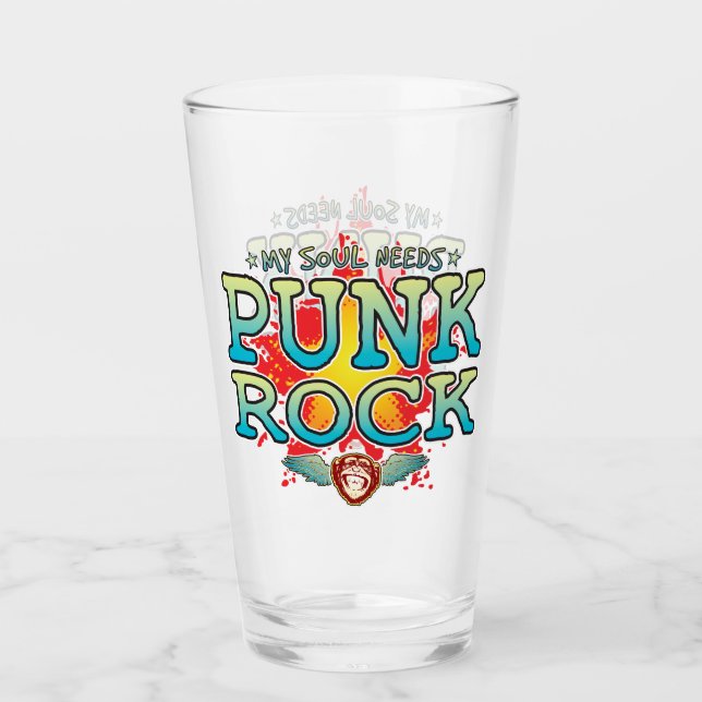 Punk Sten Soul Glass Tumbler Glaskopp (Framsida)