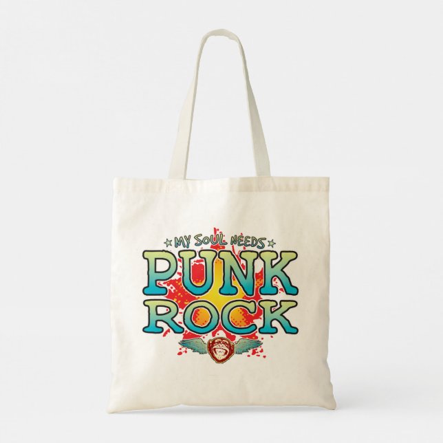 Punk Sten Soul Tote Bag Tygkasse (Baksida)