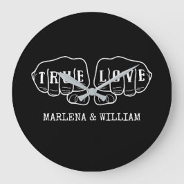 Punk Sten Tatto Händer Äkta kärlek 42-årsdagen  Stor Klocka