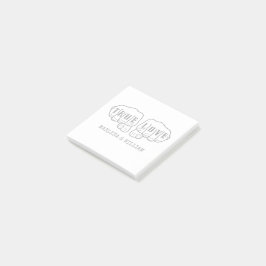 Punk Sten Tattoo Händer Äkta kärlek 1:a årsdagen Post-it Block