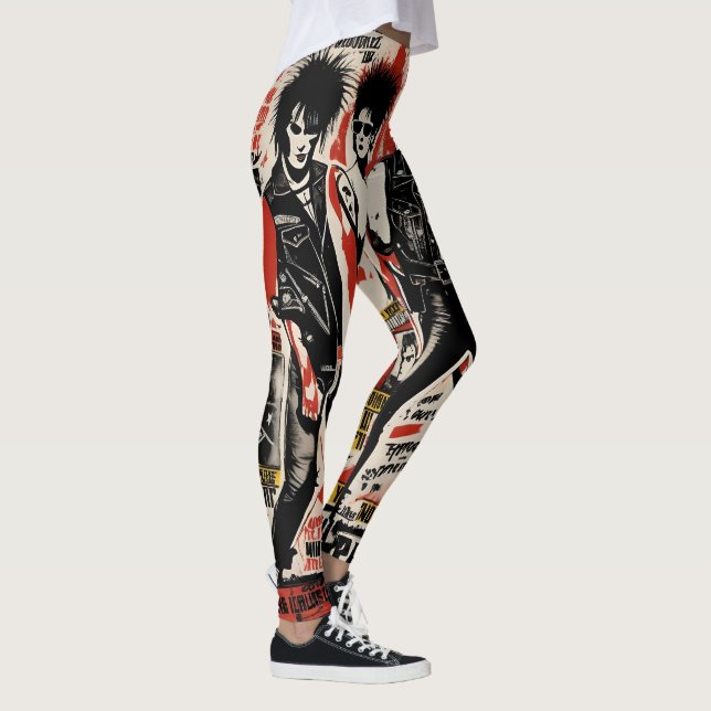Punk Sten Vintage Leggings (Höger)