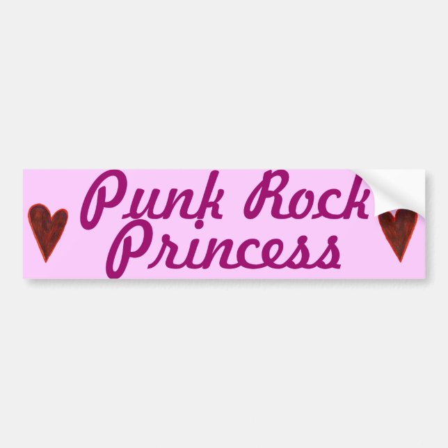 "Punk stenPrincess" bildekal (Framsidan)