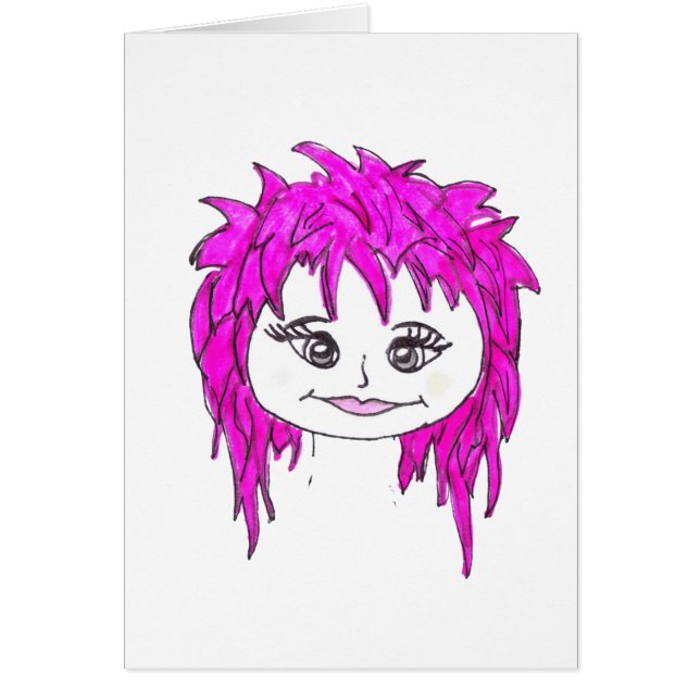 Punk stenrosor hälsningskort (Framsidan)