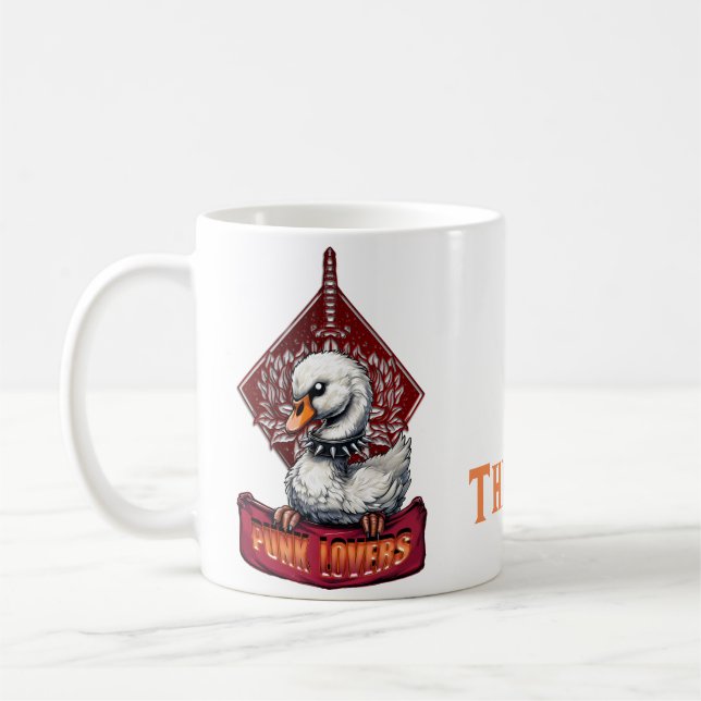 Punk Svan: Fjäderfärebellen. Kaffemugg (Vänster)