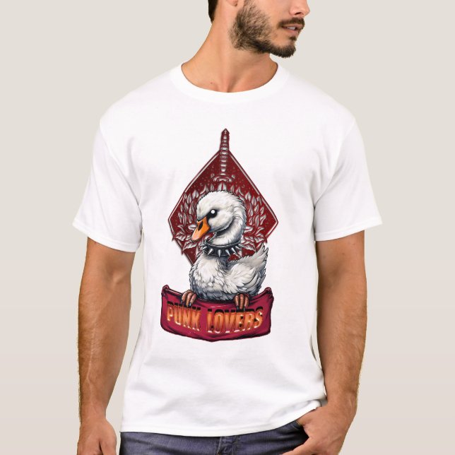 Punk Svan: Fjäderfärebellen. T Shirt (Framsida)