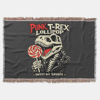Punk T-Rex Lollipop - Söt men vild Filt