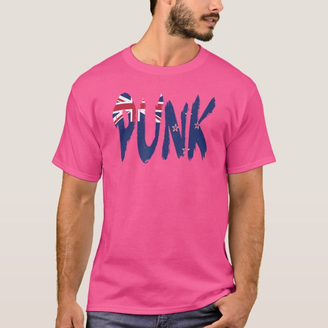 Punk till I Die New Zealand Flagga Kiwi Edition T Shirt (Framsida)