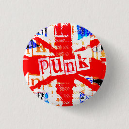 Punk Union Jack Button Knapp