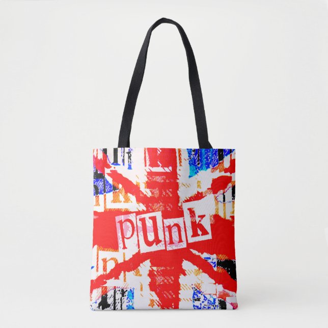 Punk Union Jack Tote Bag Tygkasse (Framsida)