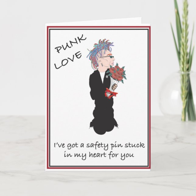 Punk Valentine Helgkort (Framsida)
