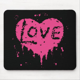 Punk valentines day för kärlekhjärta musmatta