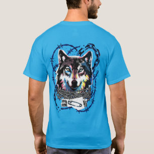 Punk Varg Tröja Grunge Streetwear Varg Grafisk T-S