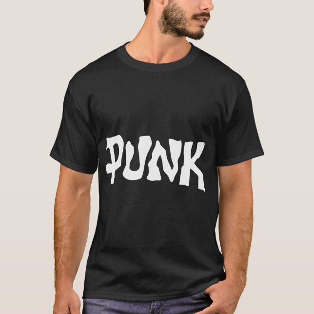 Punk vit present familj t shirt (Framsida)
