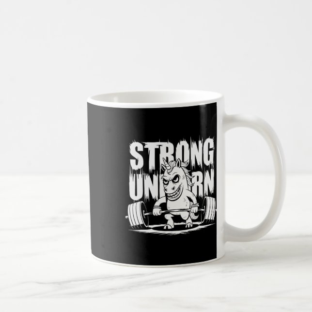 Punk Weightlift Bodybuilding Unicorn Kaffemugg (Höger)