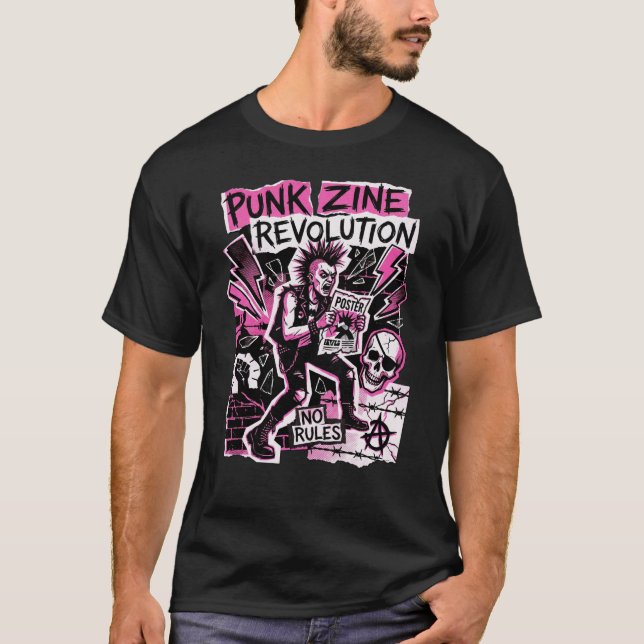 Punk Zine Revolution T-shirt – Inga Mästare Inga R (Framsida)