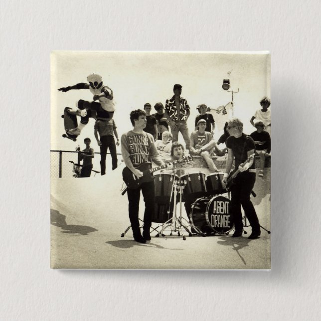 Punken för den agentorange"SkateVisions" skridskon Knapp (Framsida)