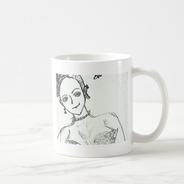 punkflicka kaffemugg (Höger)