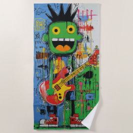 Punkgitarrmonster Graffiti Art