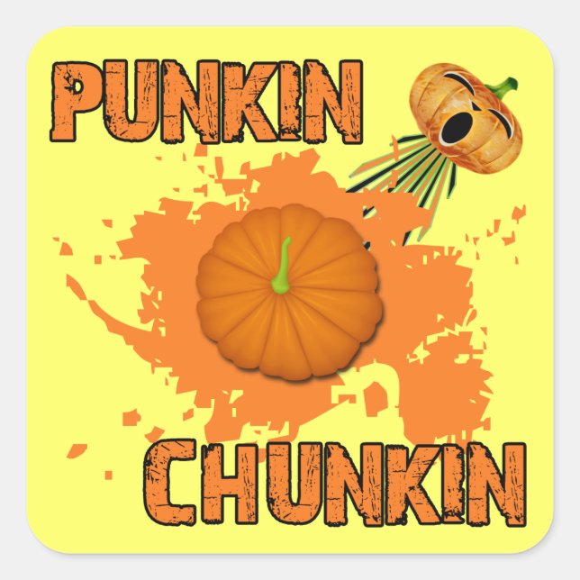 Punkin Chunkin Fyrkantigt Klistermärke (Framsida)