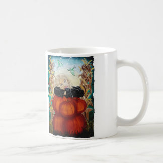 Punkin hög - pumpor, häxa, måne, Halloween Kaffemugg