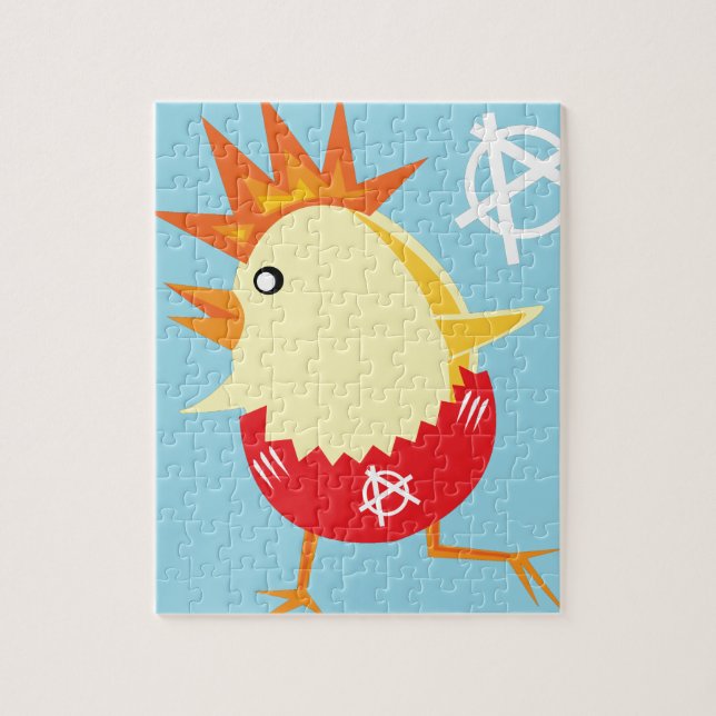 punkk sten anarchy påsk chick pussel (Vertikal)