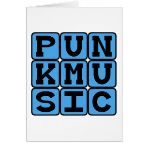 Punkmusik, musikgenre hälsningskort