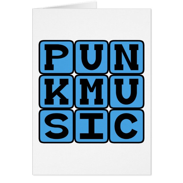 Punkmusik, musikgenre hälsningskort (Framsidan)