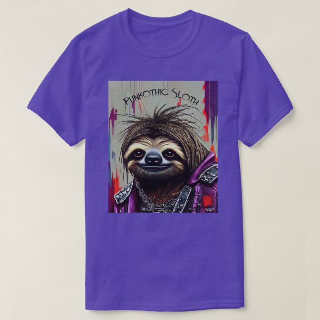 Punkothic Sloth T Shirt (Design framsida)
