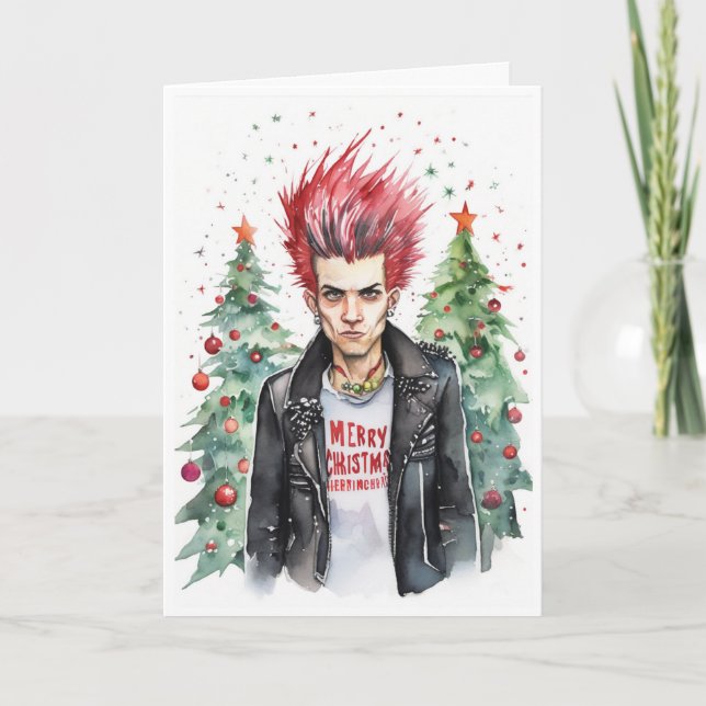 punkrock julkort kort (Framsida)