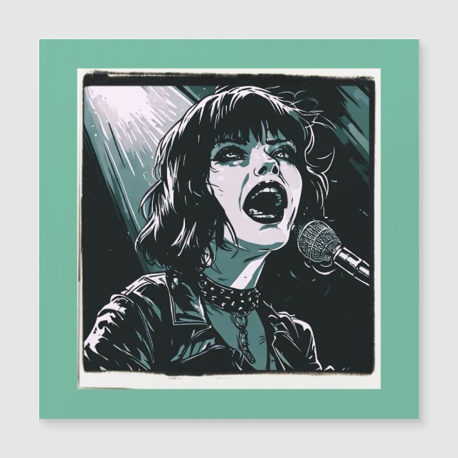 Punkrockare Skrik Det Högt Ut Expressiv Musik (Framsida)
