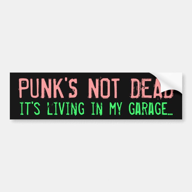 "Punks inte döda" bildekal (Framsidan)