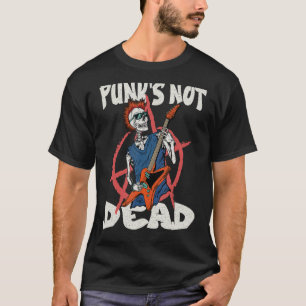 Punk's Not Dead Anarchy Skeleton Guitar Vintage Co T Shirt