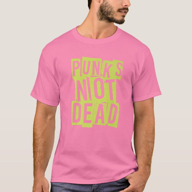 Punk's Not Dead - Punk Sten Hardcore Rosa T Shirt (Framsida)