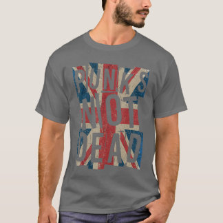 Punks Not Dead Vintage UK London Flagga Punk Är In T Shirt