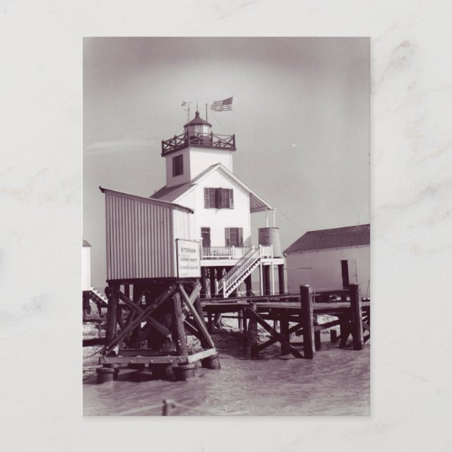 Punkt Au Fer Reef Lighthouse 2 Vykort (Framsida)