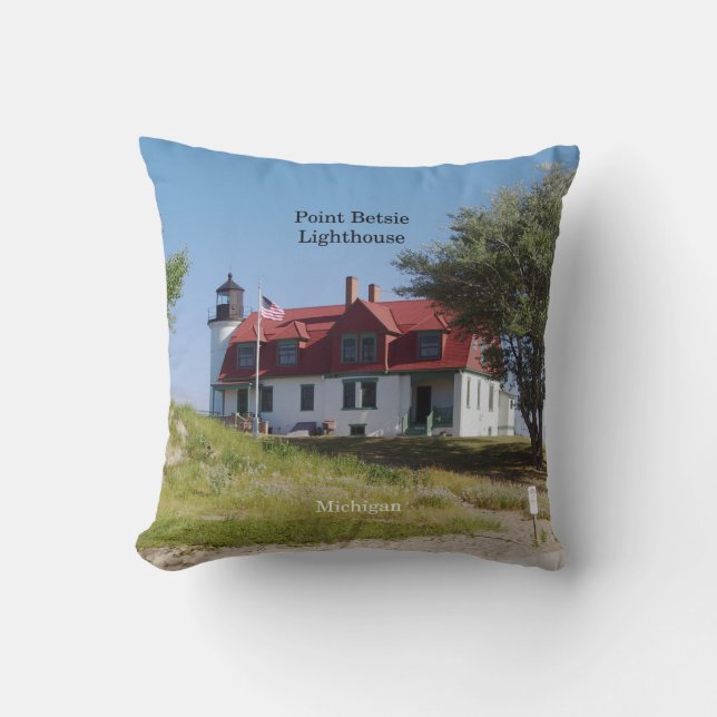 Punkt Betsie Lighthouse-fyrkuddar Kudde (Framsida)